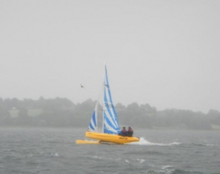 Sailing on a rainy day